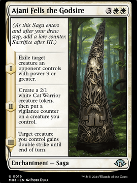 Ajani Fells the Godsire (MH3-019) - Modern Horizons 3 Foil