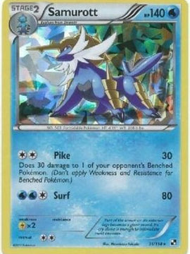 Samurott (31/114) (Cracked Ice Holo) (Theme Deck Exclusives) [Black & White: Base Set]