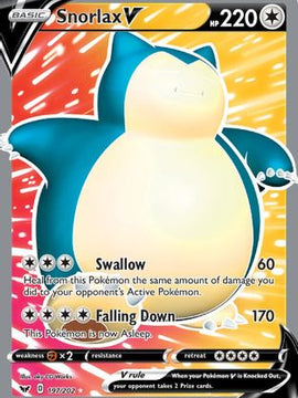 Snorlax V (197/202) [Sword & Shield: Base Set]