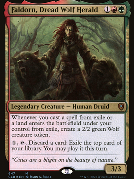 Faldorn, Dread Wolf Herald (CLB-647) - Commander Legends: Battle for Baldur's Gate Foil