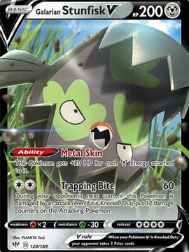 Galarian Stunfisk V (128/189) [Sword & Shield: Darkness Ablaze]
