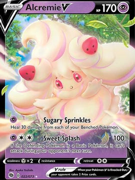 Alcremie V (22) [Champion's Path] Holofoil