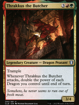 Thrakkus the Butcher (CLB-295) - Commander Legends: Battle for Baldur's Gate Foil