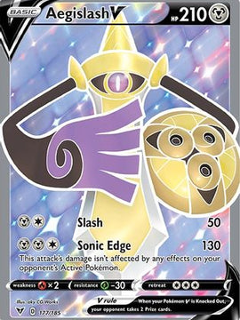 Aegislash V (177/185) [Sword & Shield: Vivid Voltage]