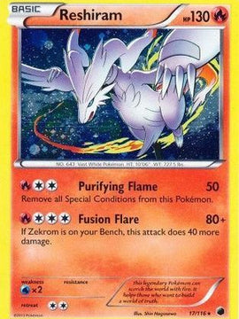 Reshiram (17/116) (Cosmos Holo) [Black & White: Plasma Freeze]