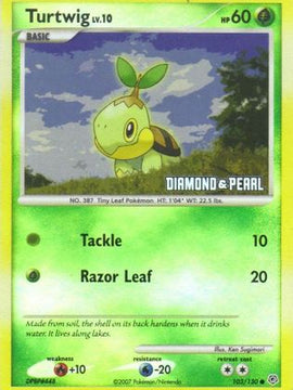 Turtwig (103/130) [Burger King Promos: 2008 Collection]