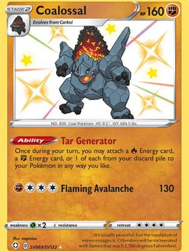 Coalossal (SV069/SV122) [Sword & Shield: Shining Fates]