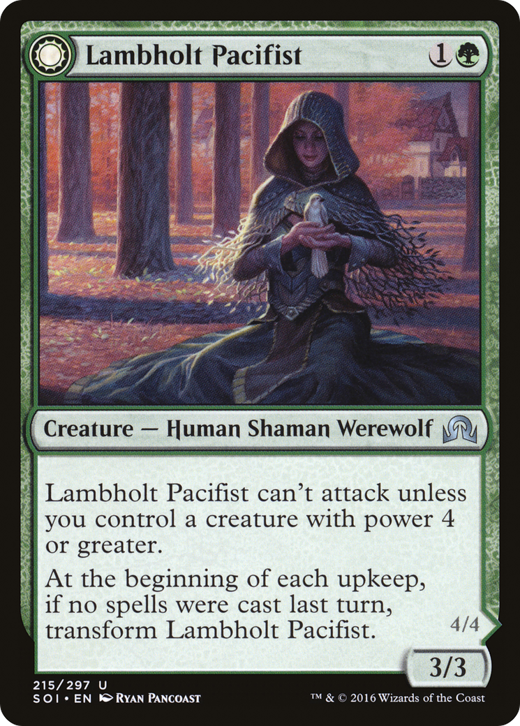 Lambholt Pacifist // Lambholt Butcher (SOI-215) - Shadows over Innistrad: (Double Faced Transform) Foil
