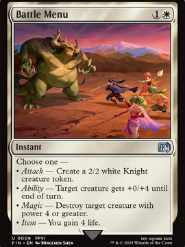 Battle Menu (FIN-009) - FINAL FANTASY