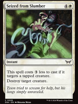 Seized from Slumber (DSK-028) - Duskmourn: House of Horror