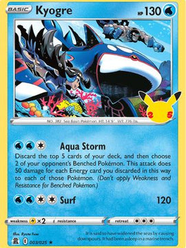 Kyogre (003/025) [Celebrations: 25th Anniversary]