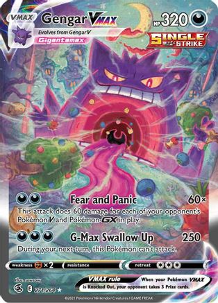 vmax pokemon cards POKMON CARD GAME S8b 239/184 CSR Single Strike Urshifu Colorless Colorless Chandelure VMAX | Fusion Strike