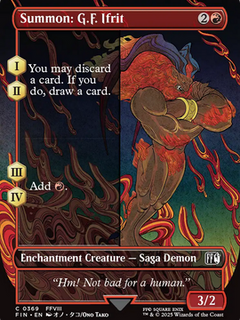 Summon: G.F. Ifrit (FIN-369) - FINAL FANTASY: (enchantment) (Borderless) Foil
