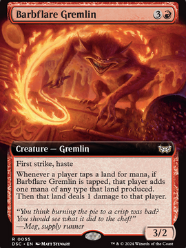 Barbflare Gremlin (DSC-055) - Duskmourn: House of Horror Commander: (Extended Art)