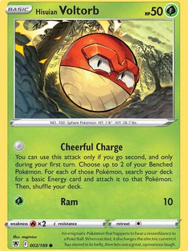 Hisuian Voltorb (002/189) [Sword & Shield: Astral Radiance]