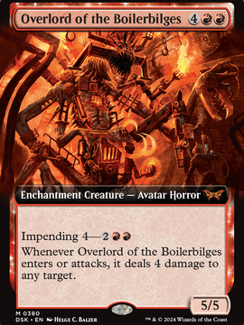 Overlord of the Boilerbilges (DSK-380) - Duskmourn: House of Horror: (Extended Art, nyxtouched)