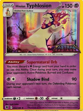 Hisuian Typhlosion (052/189) (GameStop Exclusive) [Sword & Shield: Astral Radiance]