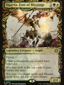 Sigarda, Font of Blessings (MAT-097) - March of the Machine: The Aftermath: (Showcase) Foil