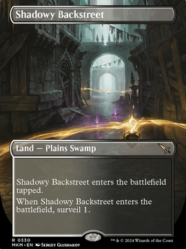 Shadowy Backstreet (MKM-330) - Murders at Karlov Manor (Borderless) Foil