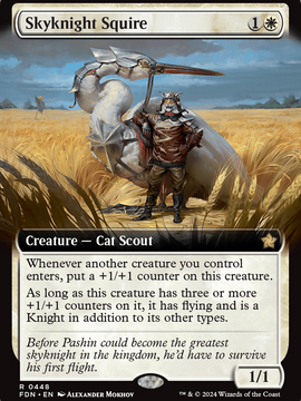 Skyknight Squire (FDN-448) - Foundations: (Extended Art) Foil