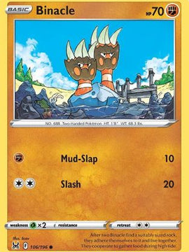 Binacle (106/196) [Sword & Shield: Lost Origin]