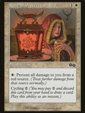 Rune of Protection: Red (USG-040) - Urza's Saga