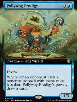 Pollywog Prodigy (BLC-050) - Bloomburrow Commander: (Extended Art) Foil