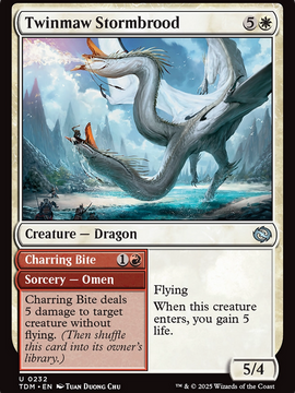 Twinmaw Stormbrood // Charring Bite (TDM-232) - Tarkir: Dragonstorm Foil