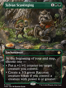 Sylvan Scavenging (FDN-342) - Foundations (Borderless) Foil