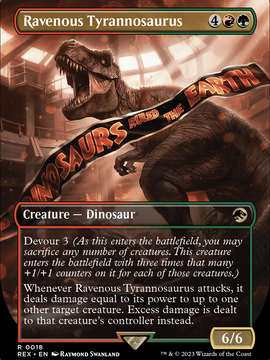 Ravenous Tyrannosaurus (REX-018) - Jurassic World Collection (Borderless) Foil