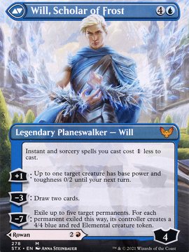 Rowan, Scholar of Sparks // Will, Scholar of Frost (STX-278) - Strixhaven: School of Mages (Borderless) Foil