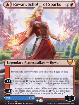 Rowan, Scholar of Sparks // Will, Scholar of Frost (STX-278) - Strixhaven: School of Mages (Borderless) Foil