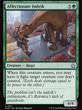 Affectionate Indrik (FDN-211) - Foundations Foil