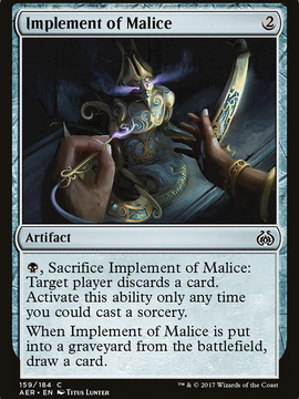 Implement of Malice (AER-159) - Aether Revolt