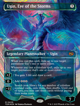 Ugin, Eye of the Storms (TDM-409) - Tarkir: Dragonstorm: (Showcase) (Borderless) Foil
