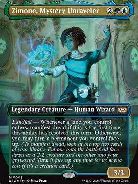 Zimone, Mystery Unraveler (DSC-008) - Duskmourn: House of Horror Commander (Borderless)