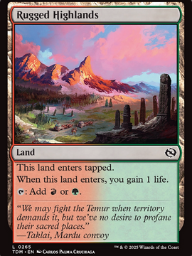 Rugged Highlands (TDM-265) - Tarkir: Dragonstorm Foil