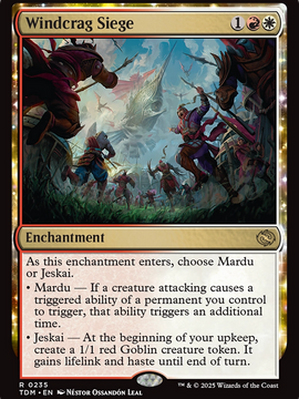 Windcrag Siege (TDM-235) - Tarkir: Dragonstorm: (enchantment) Foil