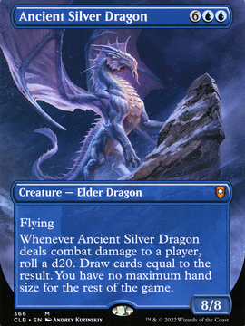Ancient Silver Dragon (CLB-366) - Commander Legends: Battle for Baldur's Gate (Borderless)