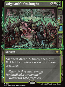 Valgavoth's Onslaught (DSK-324) - Duskmourn: House of Horror: (Showcase) Foil