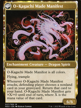The Kami War // O-Kagachi Made Manifest (NEO-227) - Kamigawa: Neon Dynasty: (fandfc, enchantment)