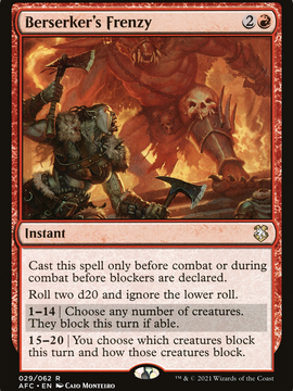 Berserker's Frenzy (AFC-029) - Forgotten Realms Commander