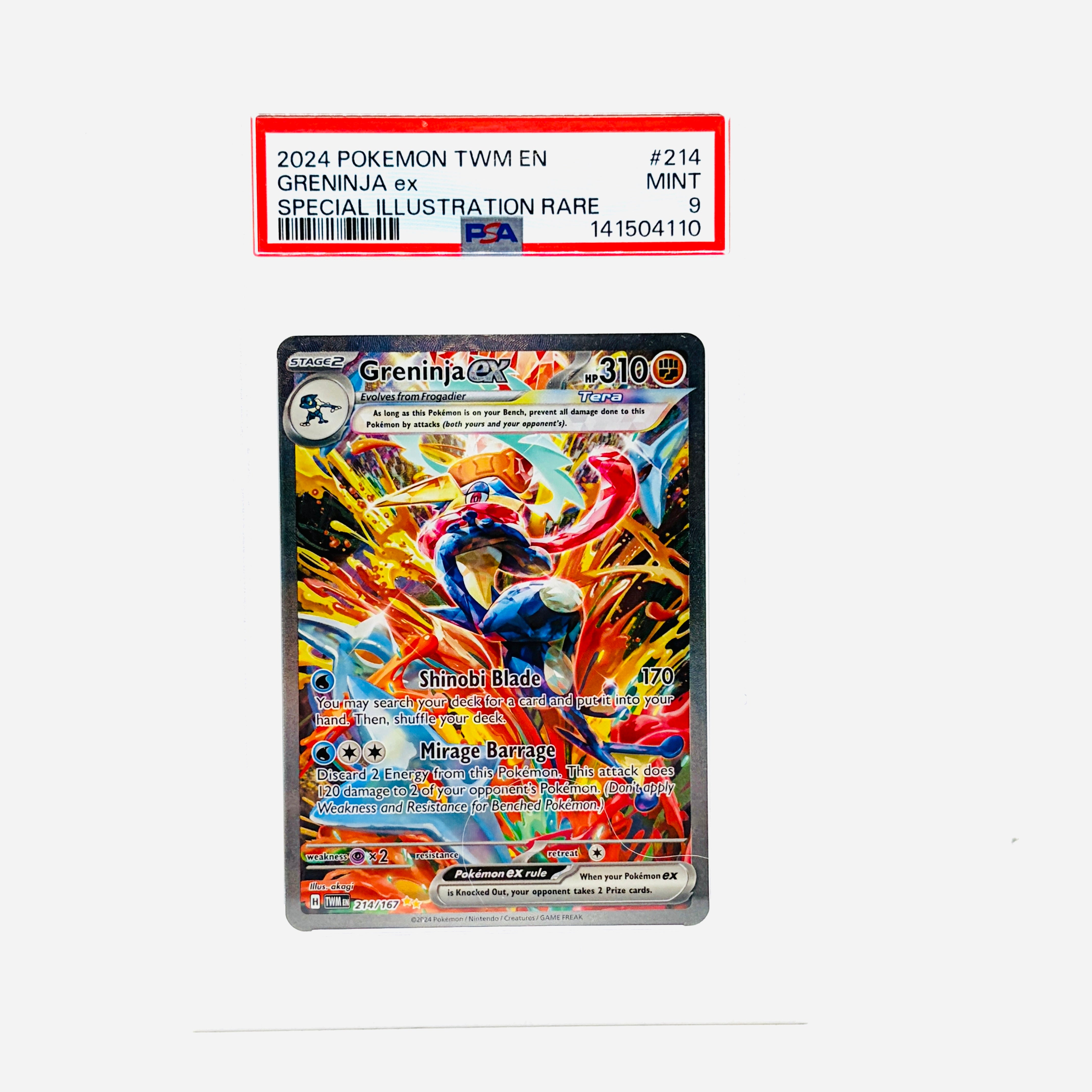 PSA 9 Greninja ex Special Illustration Rare (SIR) - 2024 Pokemon