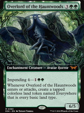 Overlord of the Hauntwoods (DSK-383) - Duskmourn: House of Horror: (Extended Art)