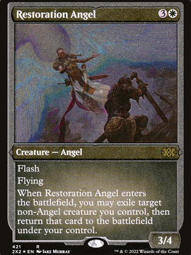 Restoration Angel (2X2-421) - Double Masters 2022 Etched Foil