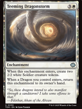 Teeming Dragonstorm (TDM-030) - Tarkir: Dragonstorm: (enchantment) Foil