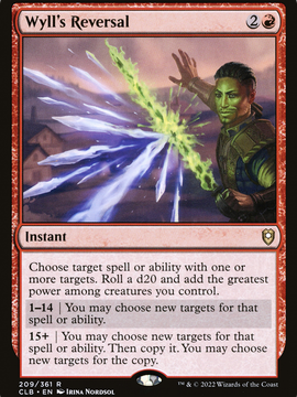Wyll's Reversal (CLB-209) - Commander Legends: Battle for Baldur's Gate