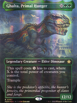 Ghalta, Primal Hunger (FDN-397) - Foundations (Borderless) Foil