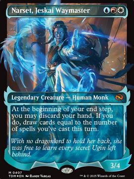 Narset, Jeskai Waymaster (TDM-407) - Tarkir: Dragonstorm: (Showcase) (Borderless) Foil