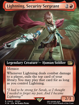 Lightning, Security Sergeant (FIN-462) - FINAL FANTASY: (Extended Art) Foil